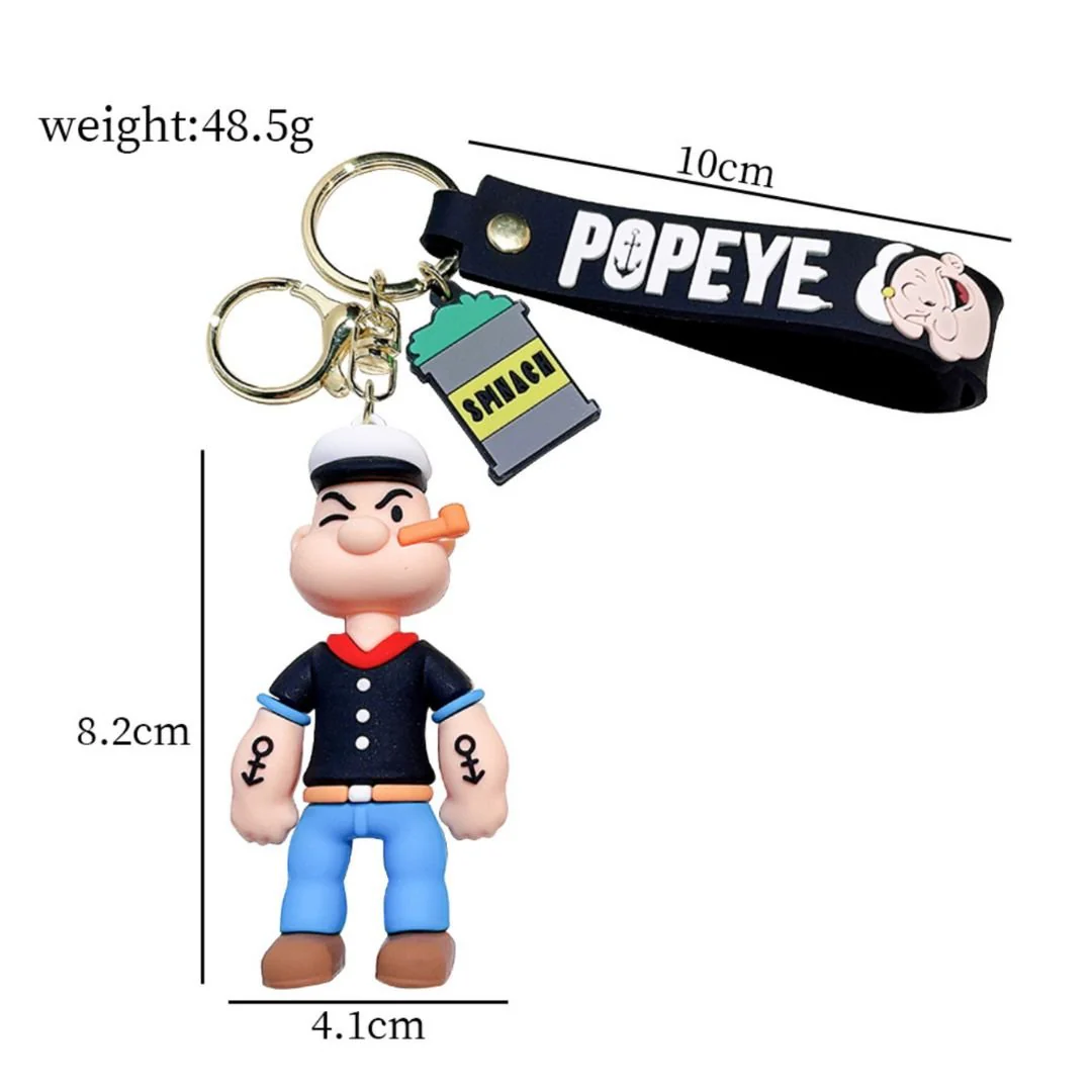 Best Popeye 3D Silicon Keychain With Strap [3D] | Relive 90's Memory - Image 4