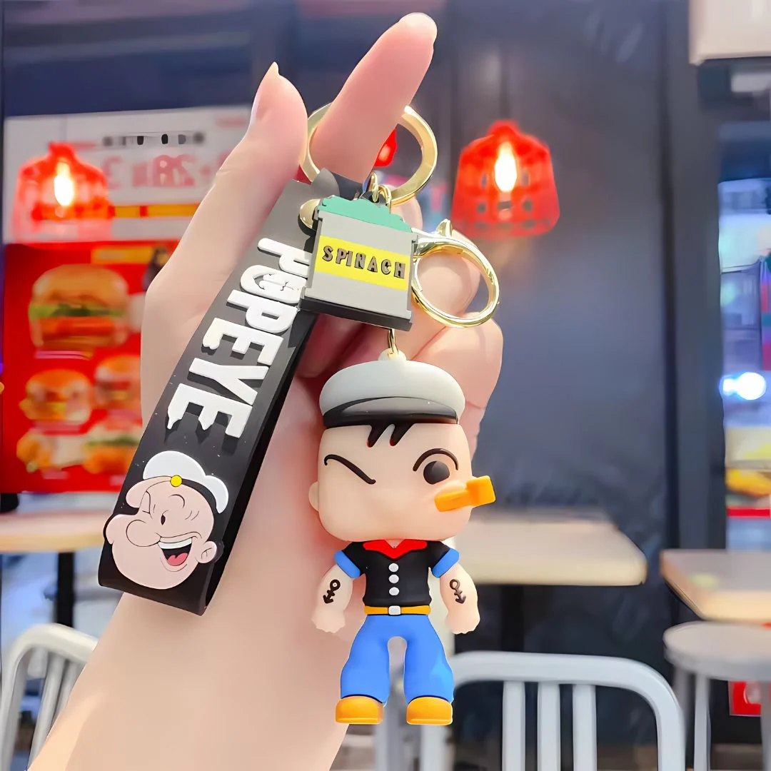 Best Popeye 3D Silicon Keychain With Strap [3D] | Relive 90's Memory - Image 5
