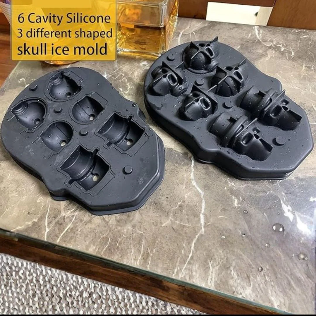 3D Skull Mold Tray | 6 Cavity Silicone Mold for Drinks &amp; Desserts - Image 6