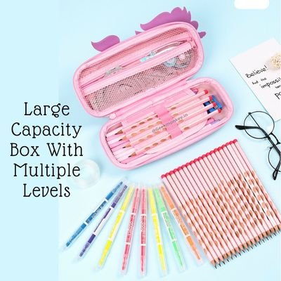 3D Unicorn Pencil Box | Stationary for Kids - Image 4