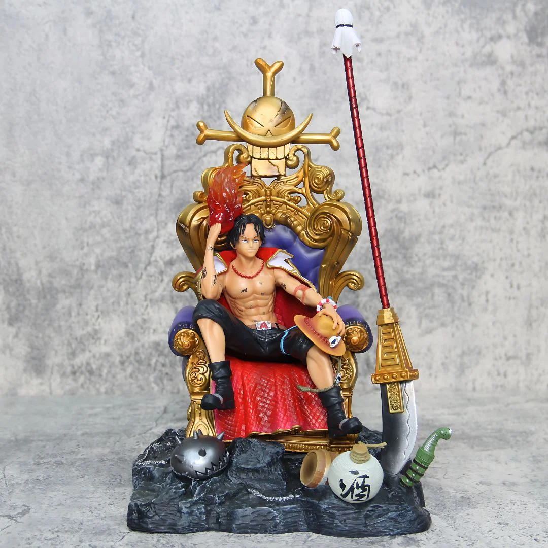 Ace on The Throne Figure | One Piece Portgas D. Ace Figurine