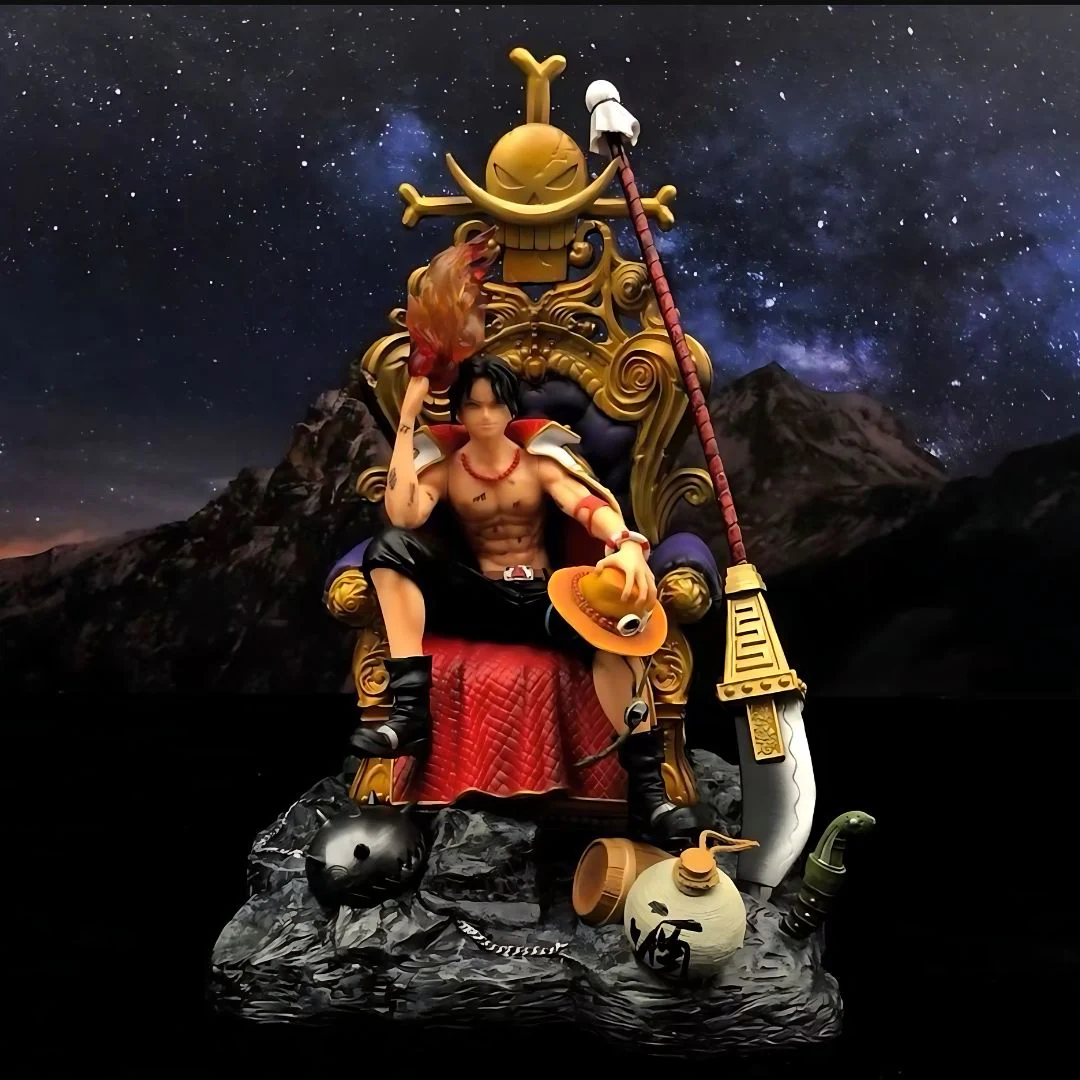 Ace on The Throne Figure | One Piece Portgas D. Ace Figurine - Image 4