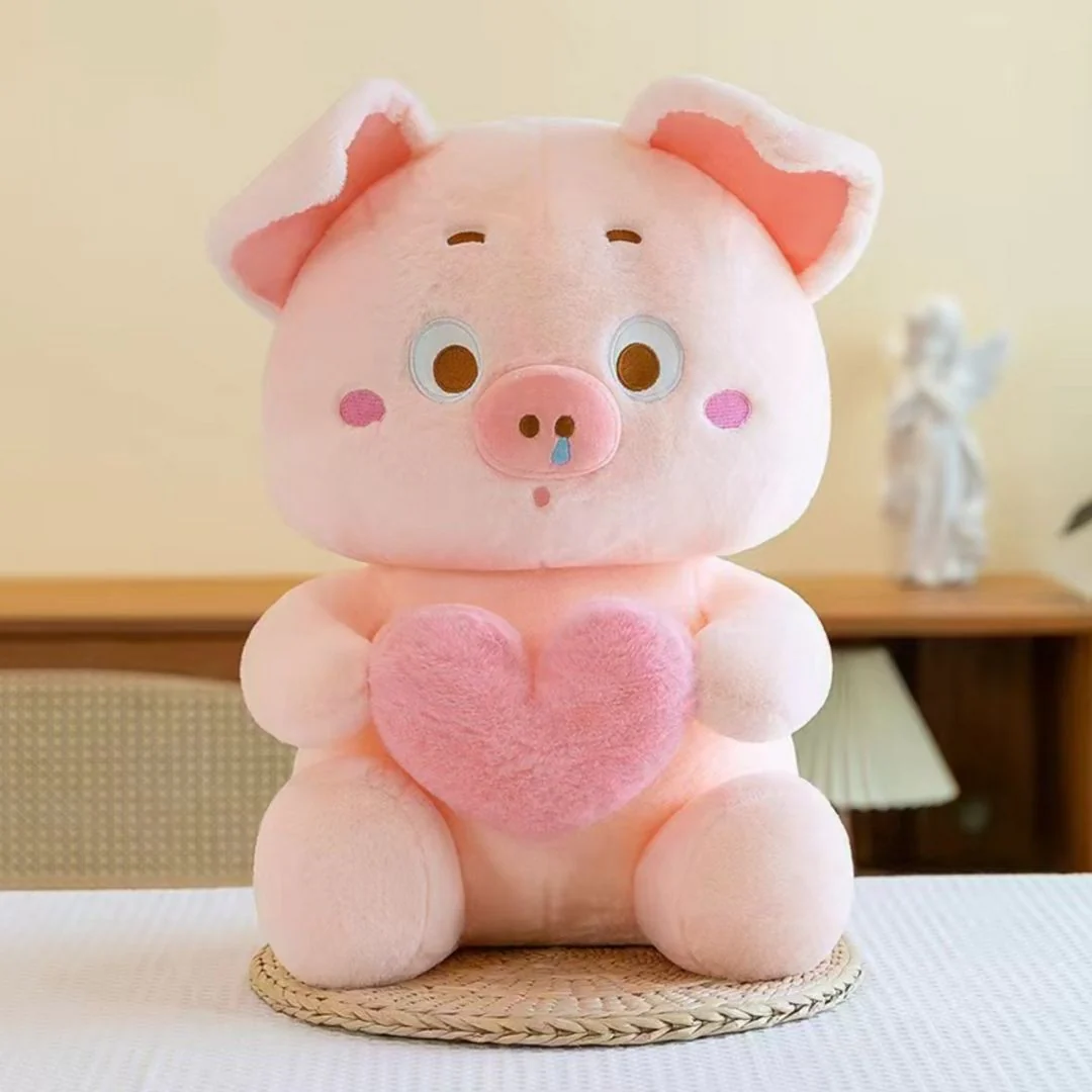 Adorable Pink Pig Plush Toy with Heart – The Perfect Hug Buddy! - Image 3