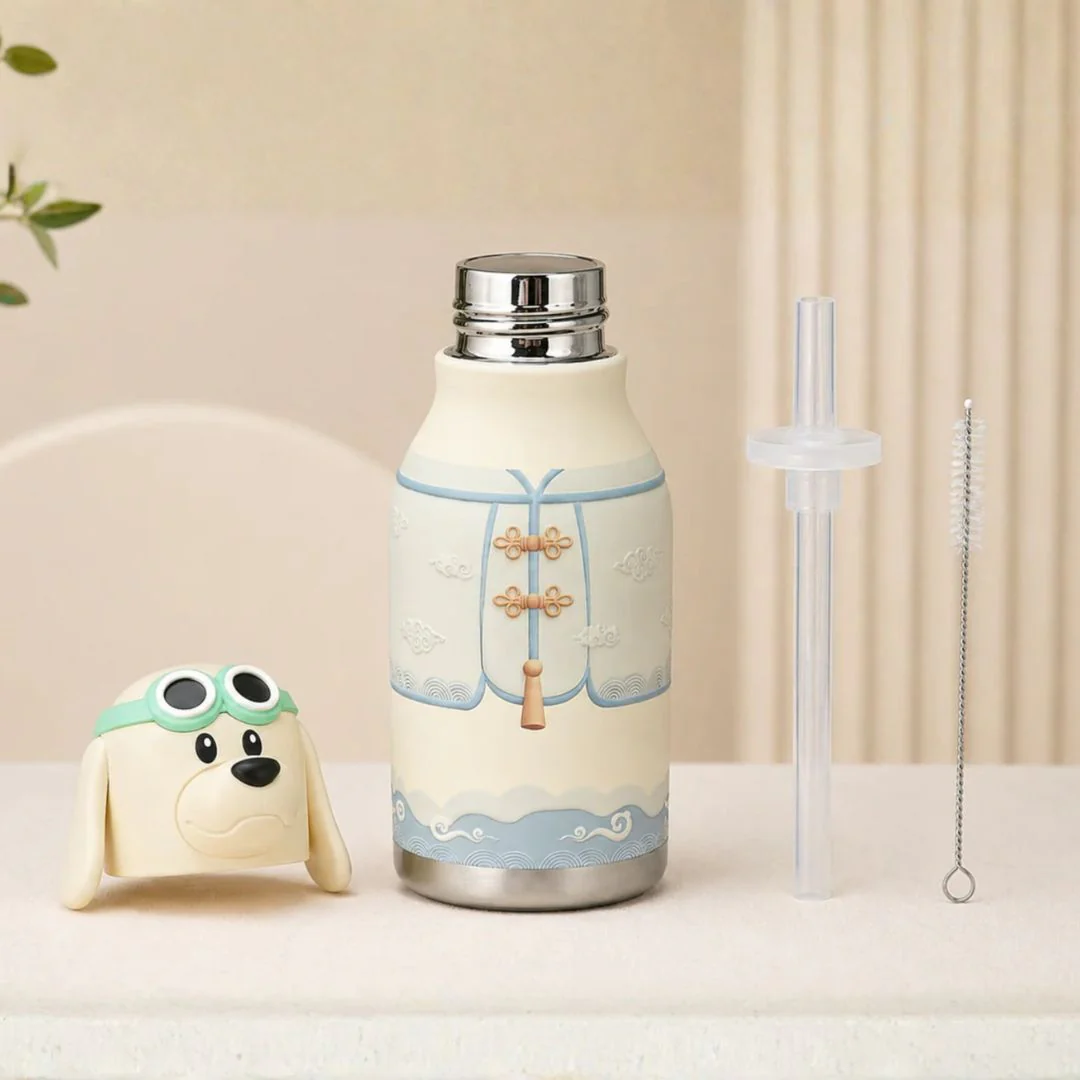 Animal Friends Stainless Steel Kids Water Bottle With Silicone Cover - Image 7