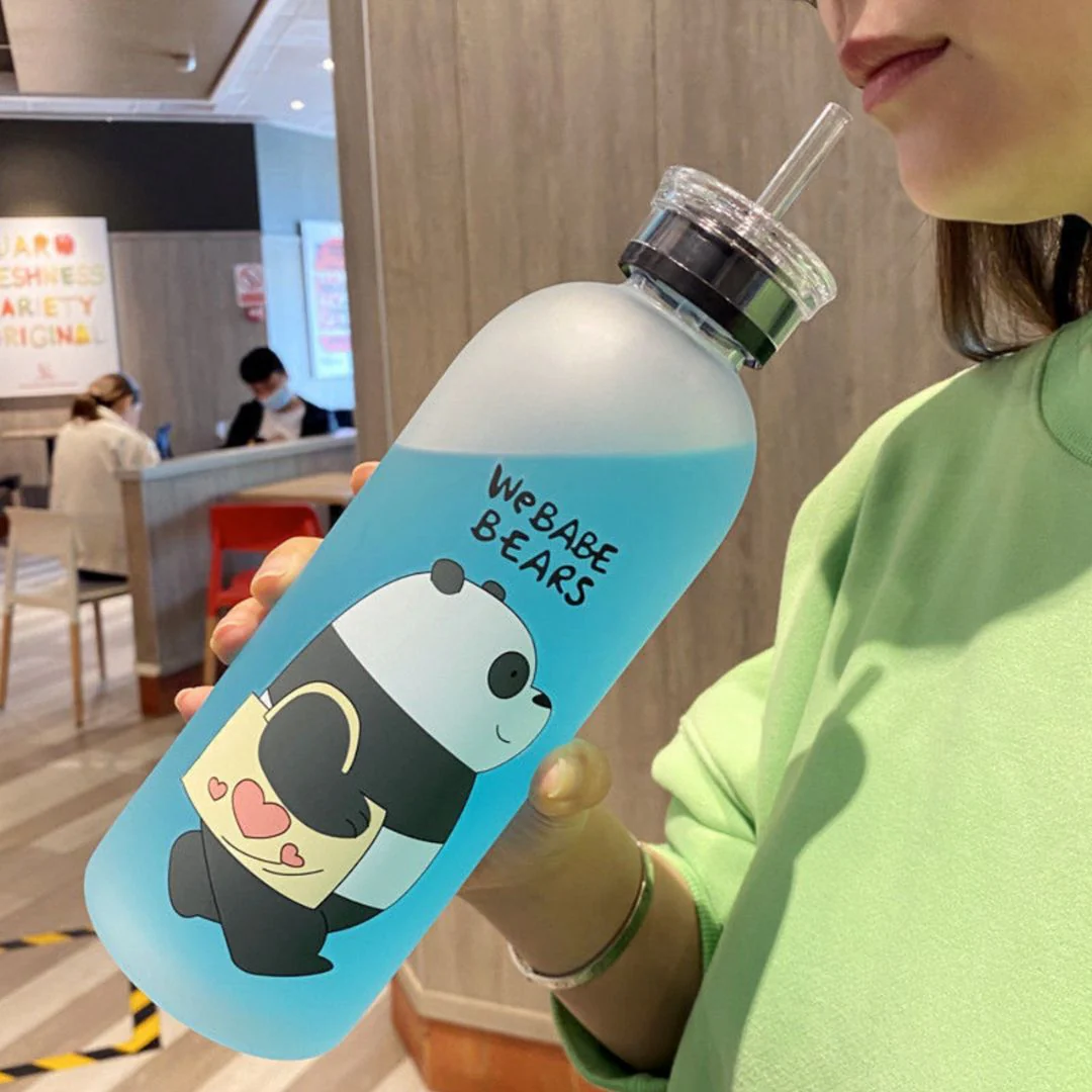 We Babe Bears Water Bottle – 1000ml | Random Color | Dual Cap | BPA-Free