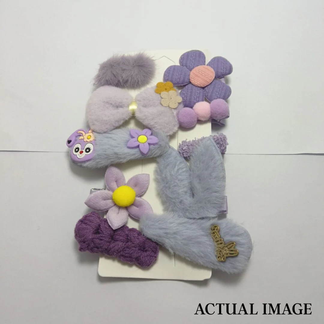FuzzyFun Baby Girl Hair Clip Sets – Soft n Cute Animal n Flower Hair Accessories - Image 5