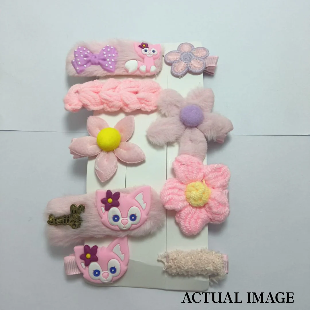 FuzzyFun Baby Girl Hair Clip Sets – Soft n Cute Animal n Flower Hair Accessories - Image 6