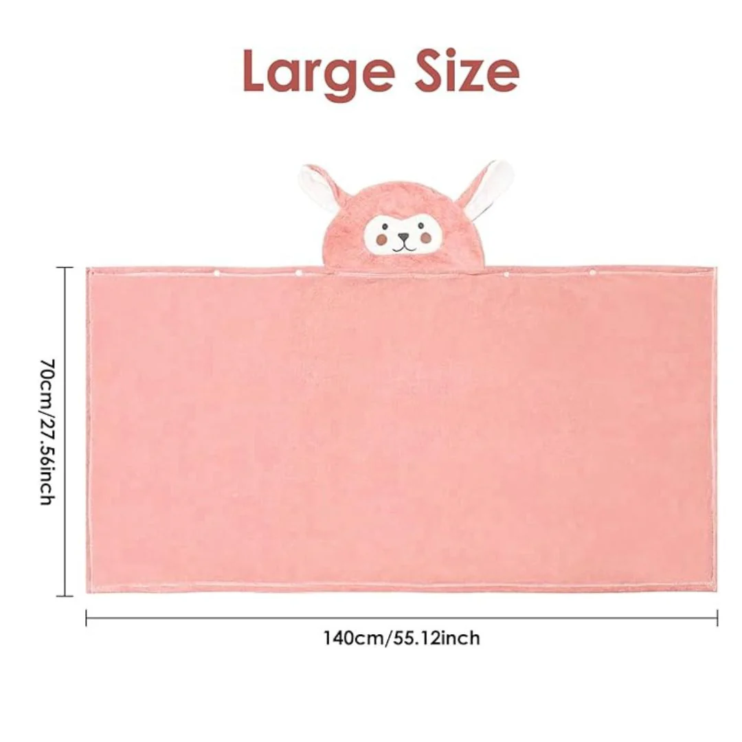 Baby Hooded Towel – Soft Coral Fleece Bath-Beach Towel for Boys and Girls - Image 4