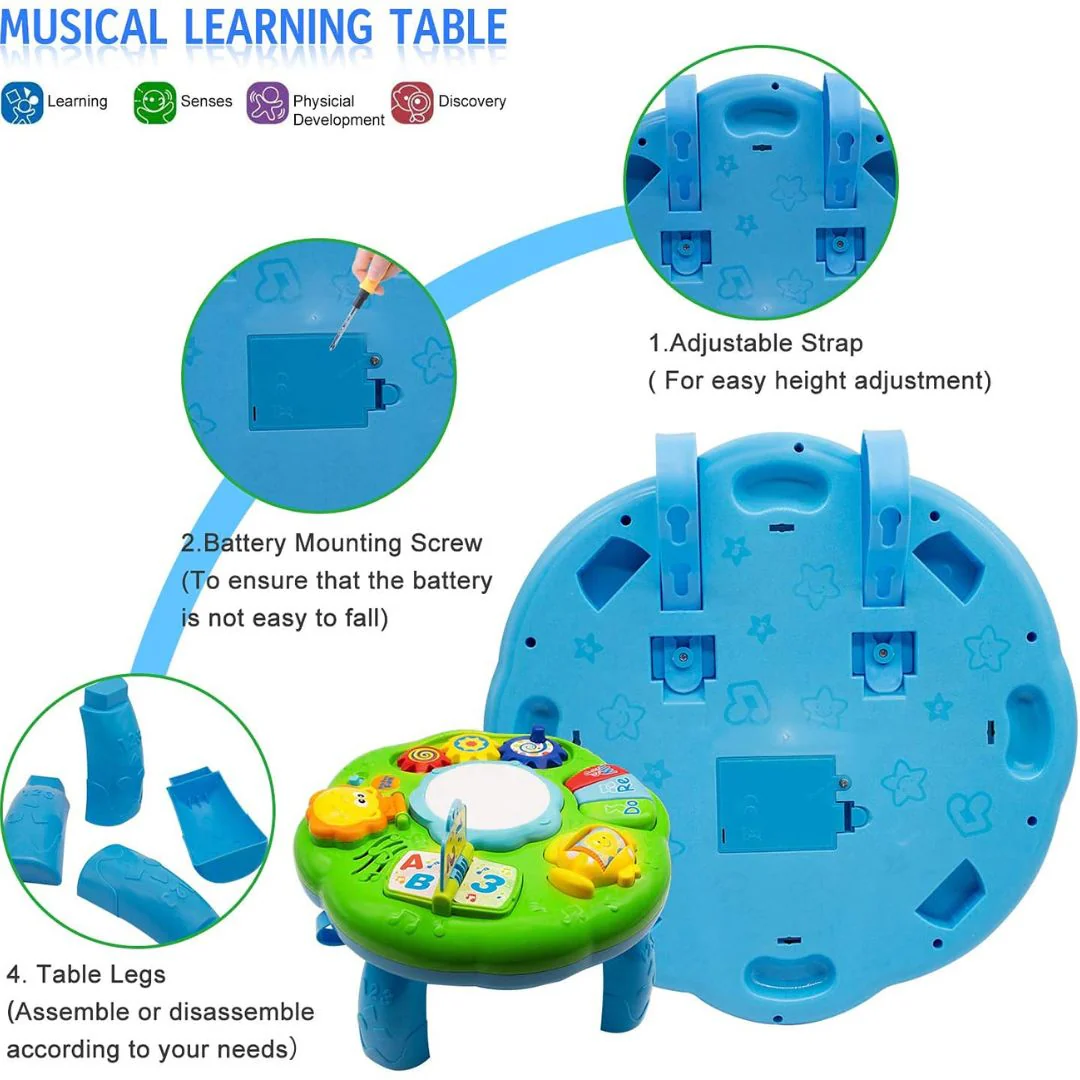 2-in-1 Baby Musical Activity Table (24M+) | Convertible Floor Play Panel, Lights & Sound - Image 4
