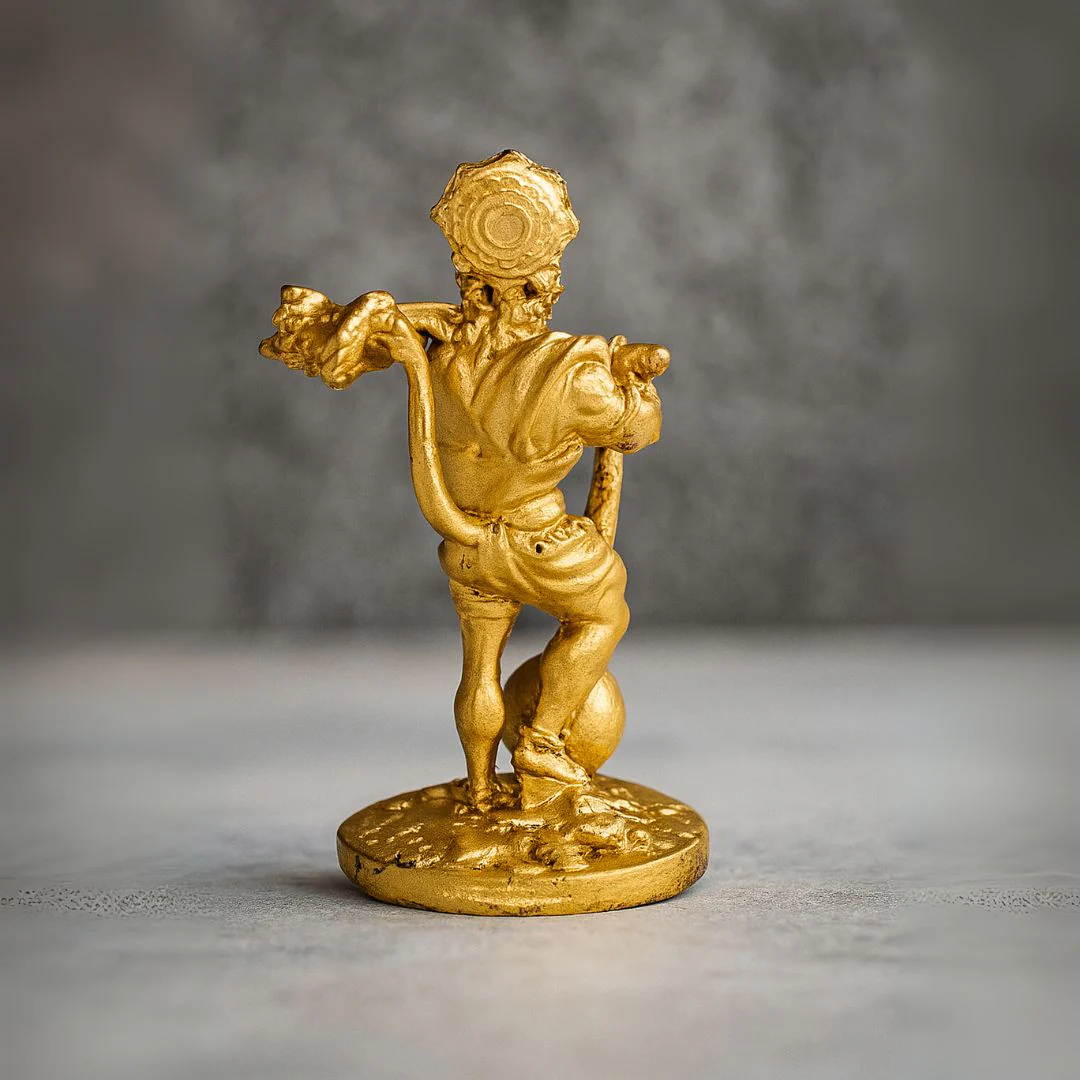 Bahubali Hanuman Ji Idol – Antique Resin Statue of Lord Bajrang Bali - Image 4