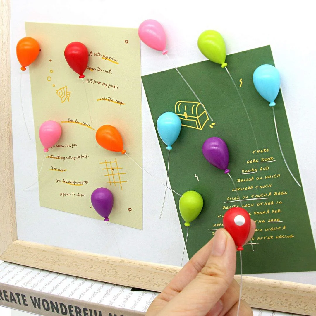 Balloon Shaped Fridge Magnets (set of 6) - Image 3