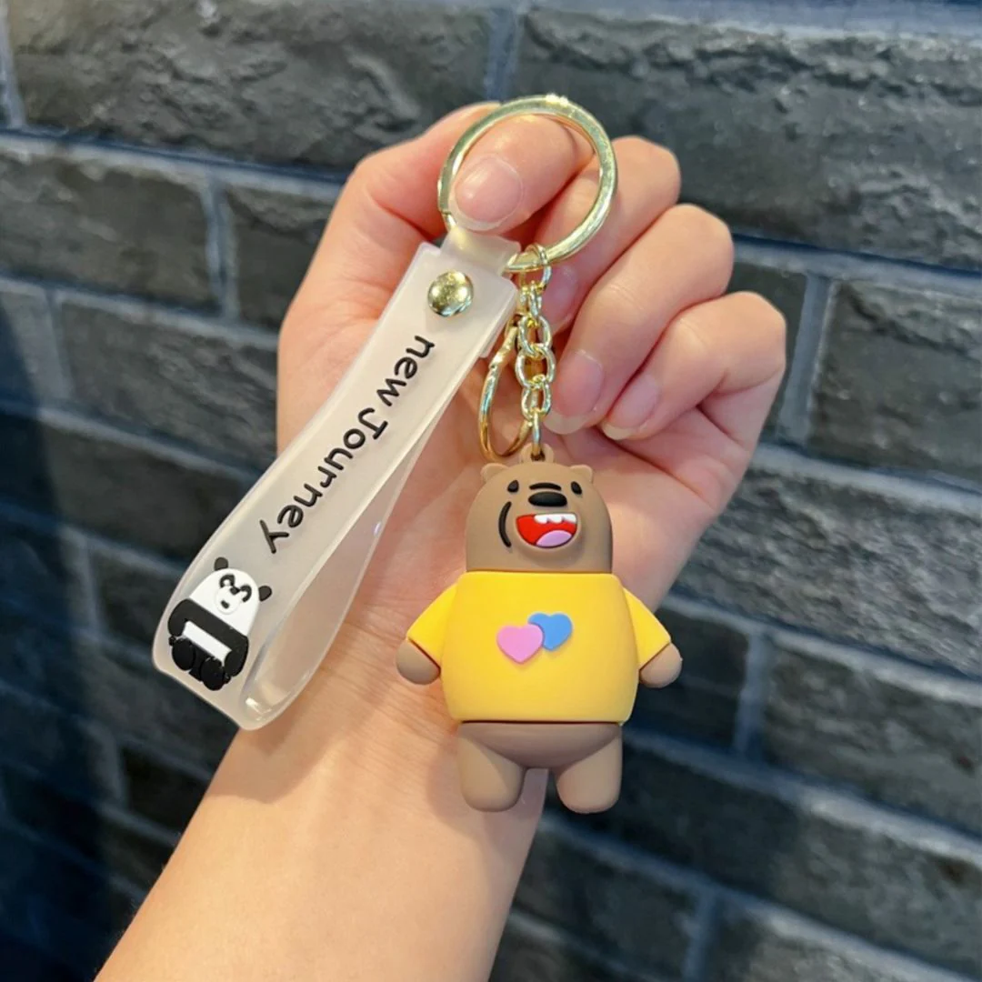Bare Bears 3D Silicon Keychain With Strap [3D] | Celebrate your Sibling Bonds - Image 4