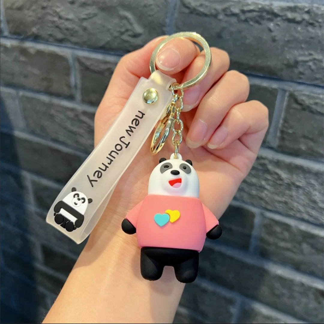 Bare Bears 3D Silicon Keychain With Strap [3D] | Celebrate your Sibling Bonds - Image 5