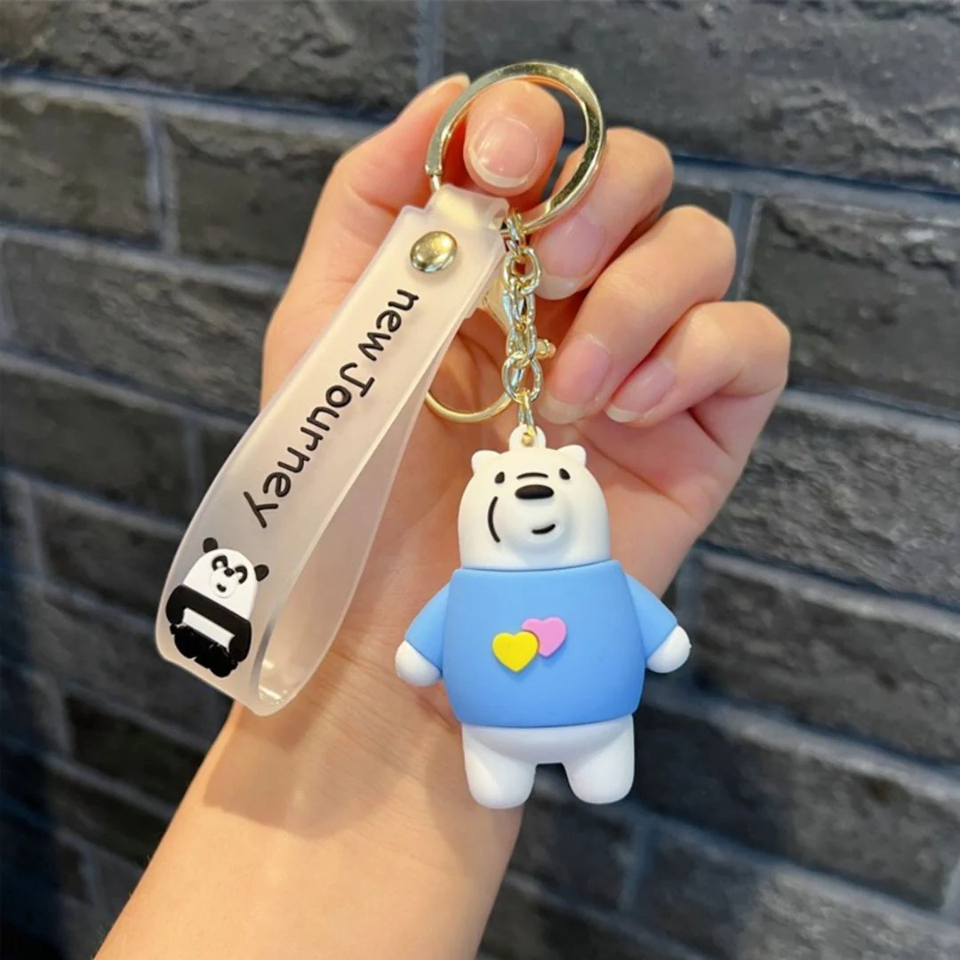 Bare Bears 3D Silicon Keychain With Strap [3D] | Celebrate your Sibling Bonds - Image 6