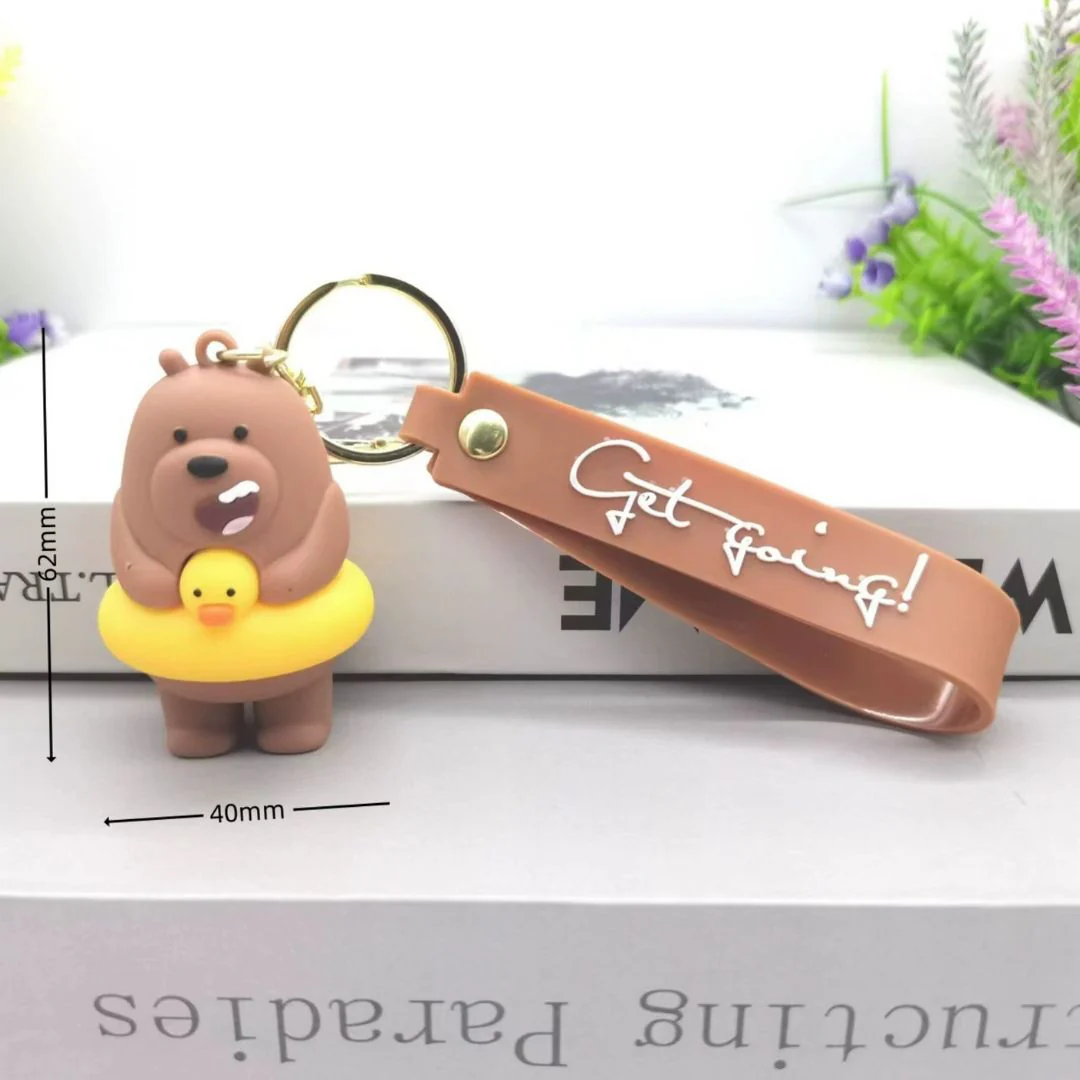 Bare Bears 3D Silicon Keychain With Strap [3D] | Celebrate your Sibling Bonds - Image 8