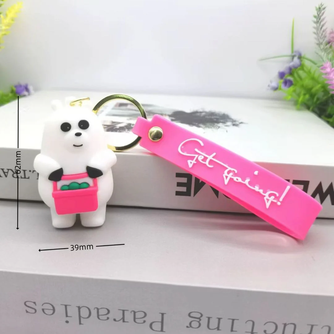 Bare Bears 3D Silicon Keychain With Strap [3D] | Celebrate your Sibling Bonds - Image 9