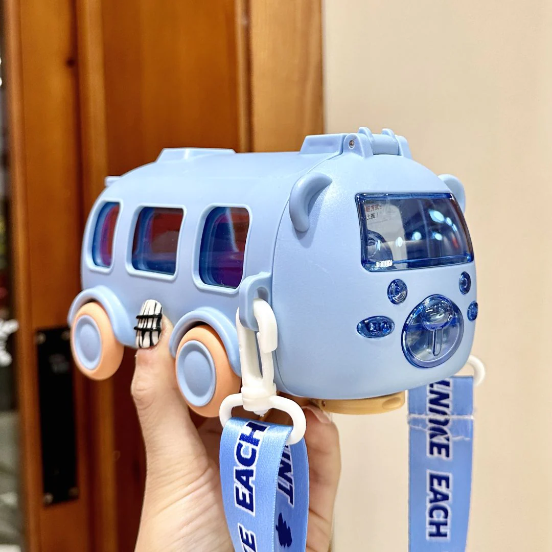 Pookie Bear Bus Sipper | Bottle With Straw n Straps - 500mL - Image 2