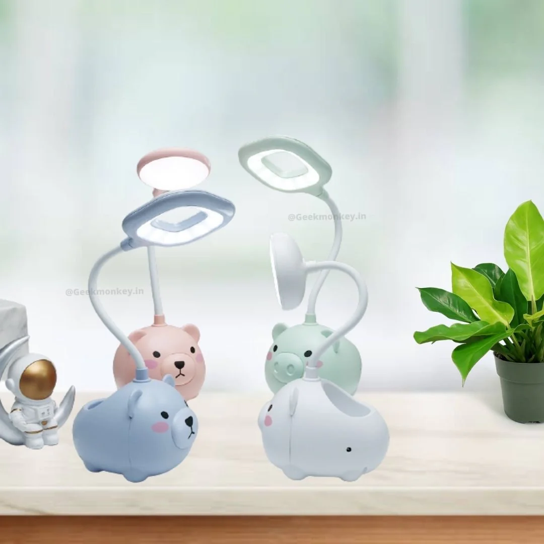 Bear Lamp and Pencil Holder - LED Table Lamp with USB Charging