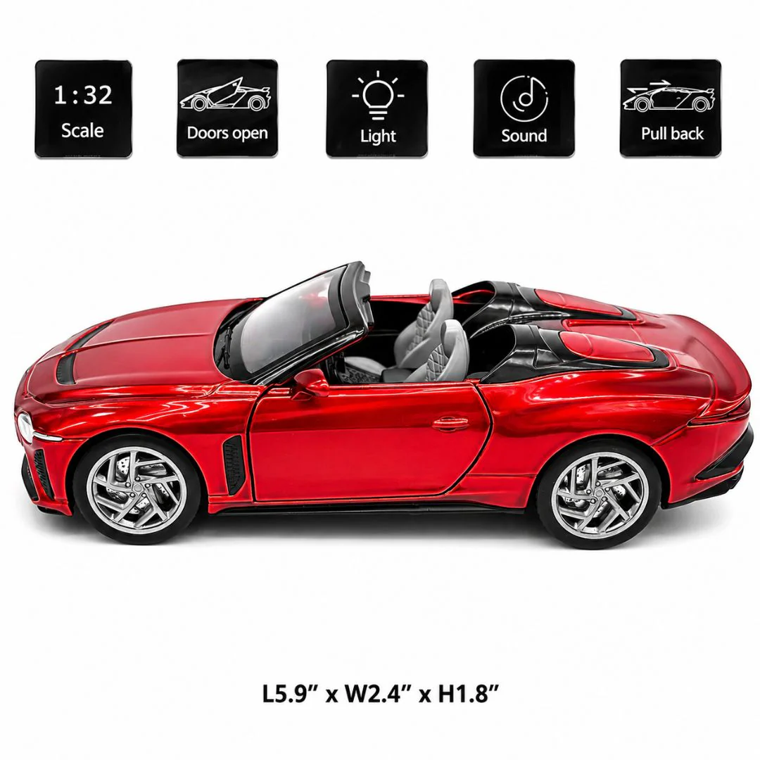 Bentley Bacalar | Luxury Convertible Sports Car Die Cast Model - Image 3