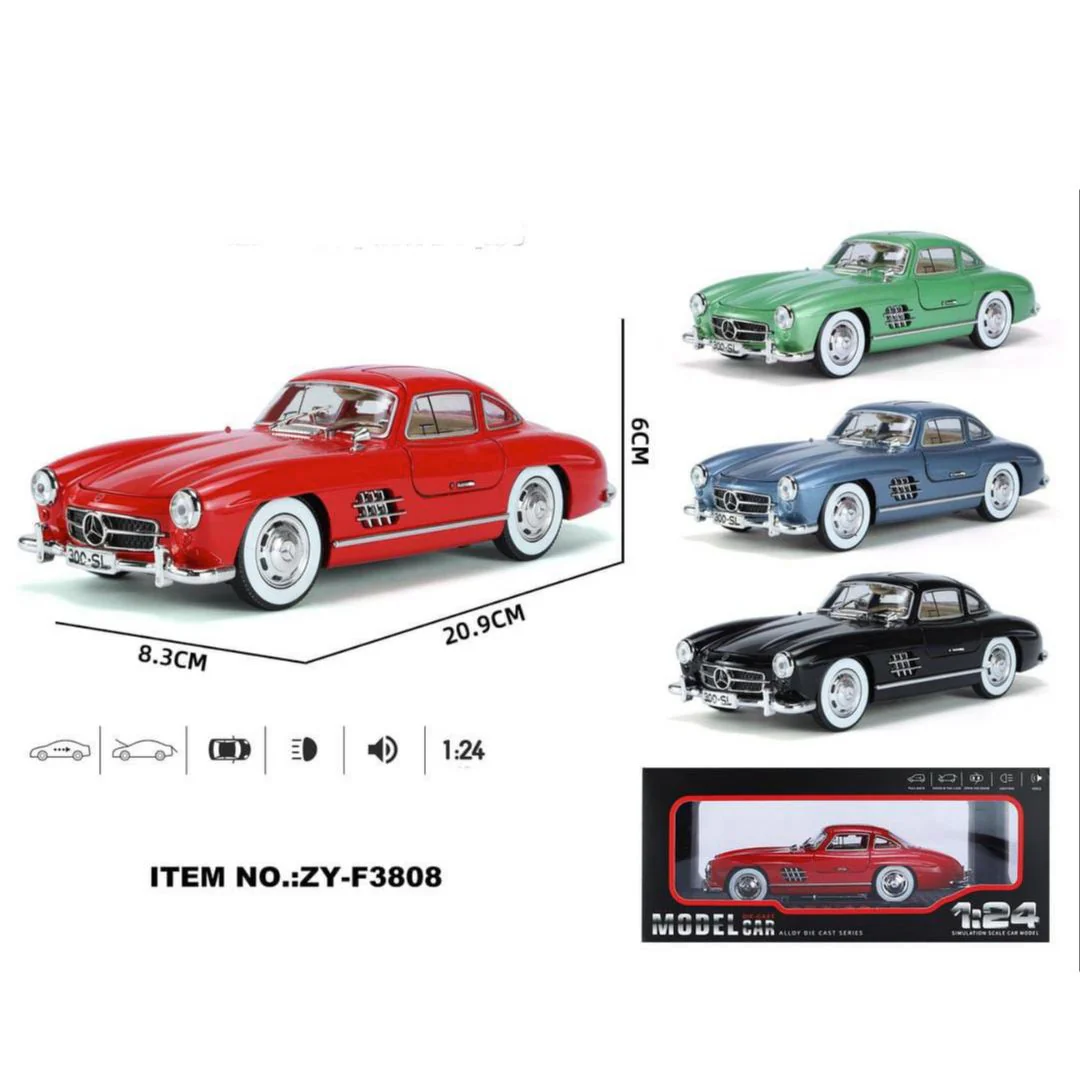 Merc-Benz 300 SL “Gullwing” Die-Cast Model Car – 1:24 Scale Metal Replica - Image 3