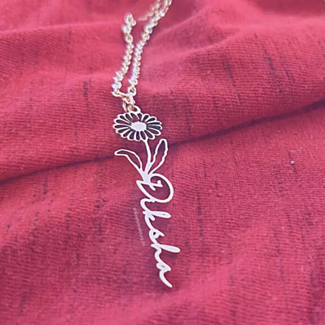 Birth Flower Necklace - Customized Necklace - Image 4