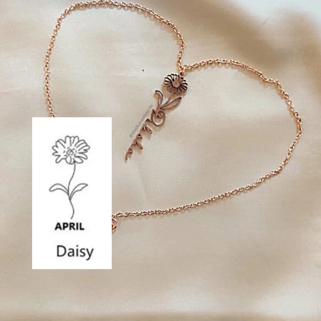 Birth Flower Necklace - Customized Necklace - Image 6