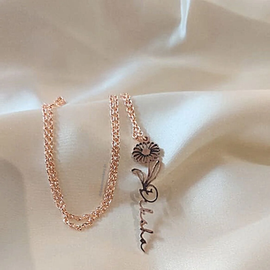 Birth Flower Necklace - Customized Necklace - Image 7