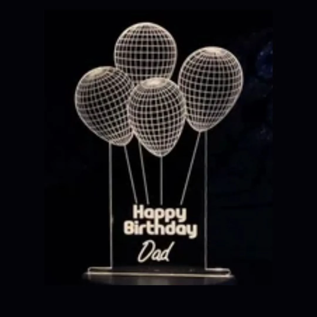 Birthday Dad Acrylic Lamp | Creative Holographic Lamp