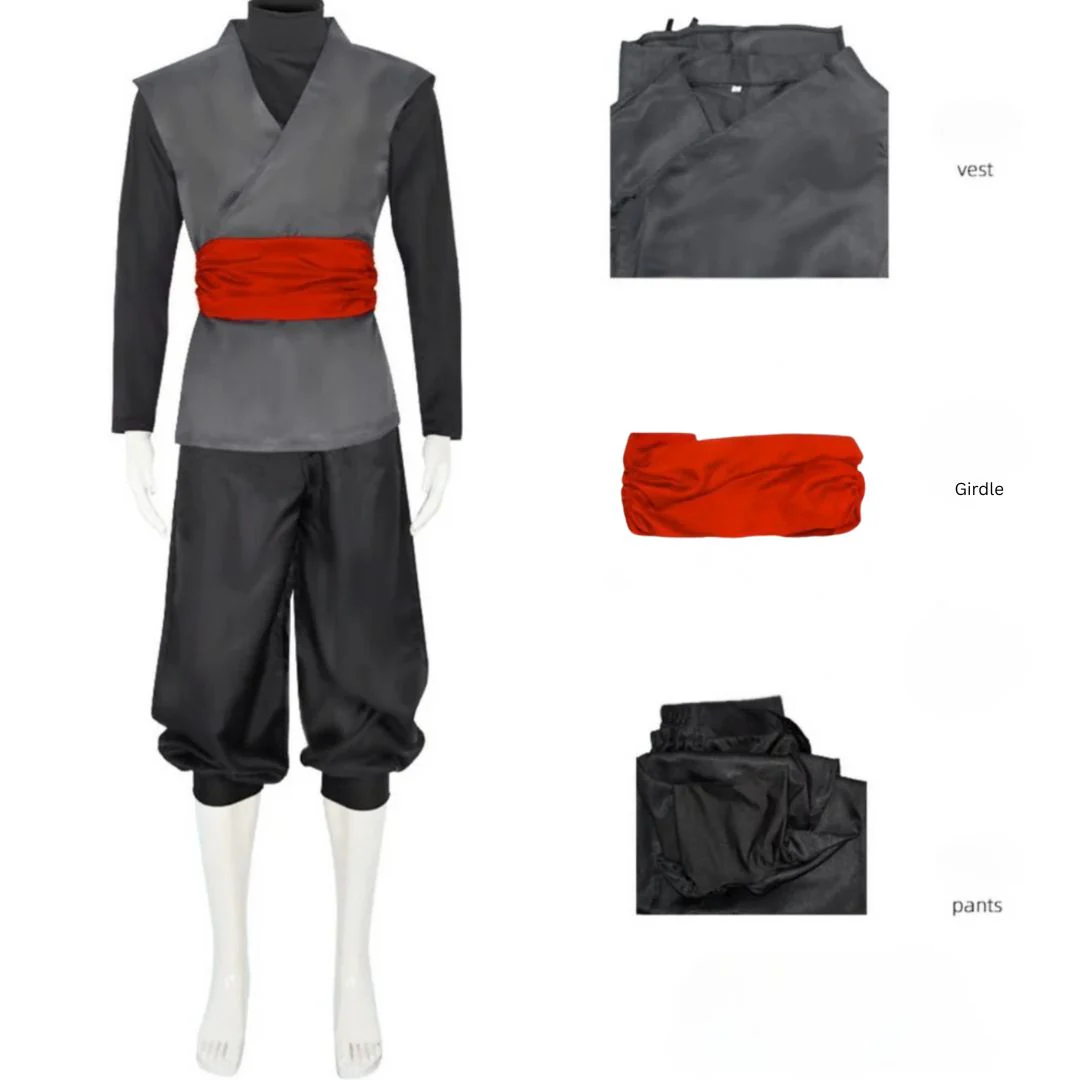 Black Goku Cosplay Costume | Men's Kung Fu Suit - Image 2