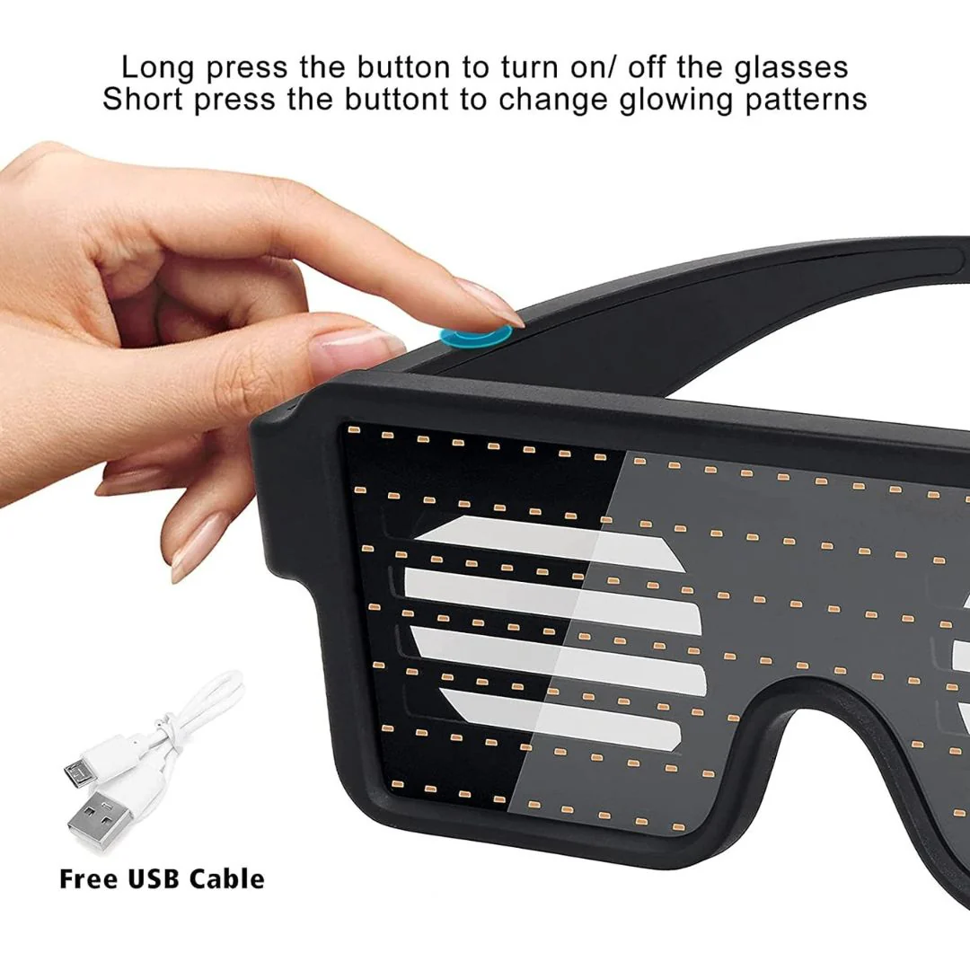 Blink-Glow LED Party Glasses | Dynamic Patterns, Wireless, USB Charging - Image 7