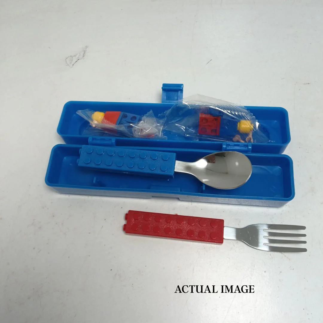 Building Block Kids Cutlery Set | Fun Block Handles + Travel Case - Image 5