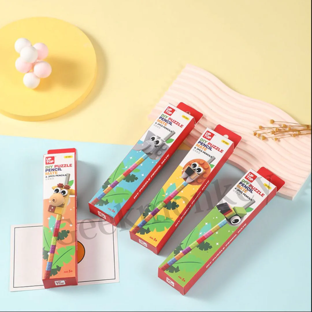 Pencil With DIY Block Topper | Fun & Creative Stationery Set for Writing and Sketching - Image 3