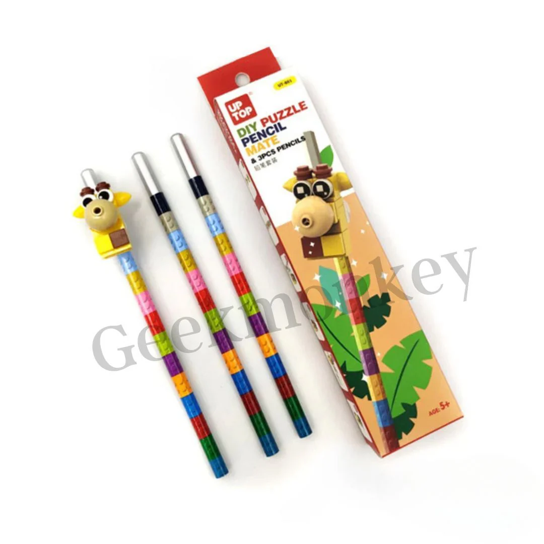Pencil With DIY Block Topper | Fun & Creative Stationery Set for Writing and Sketching - Image 4