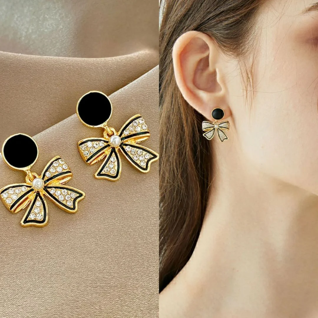 Bow Shaped Earrings | Elegant and Timeless Jewelry - Image 3