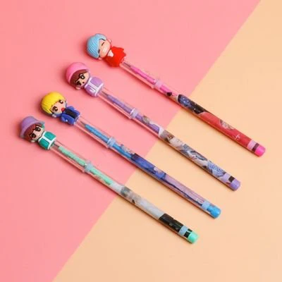 BTS Boys Pencil - Lead Changing Pencil with BTS toppers (Set of 4)