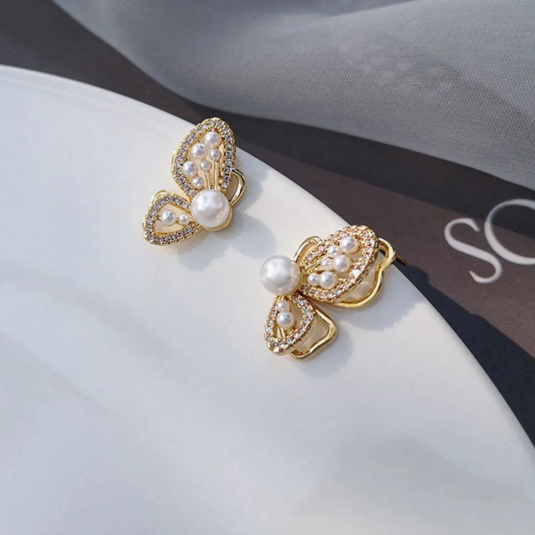 Ethereal Wings Ear Studs | Butterfly Earrings - Image 3