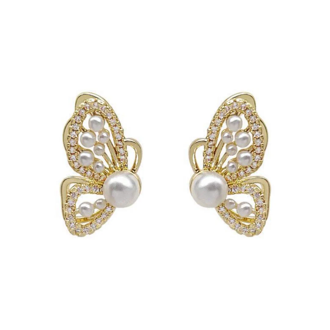 Ethereal Wings Ear Studs | Butterfly Earrings - Image 4