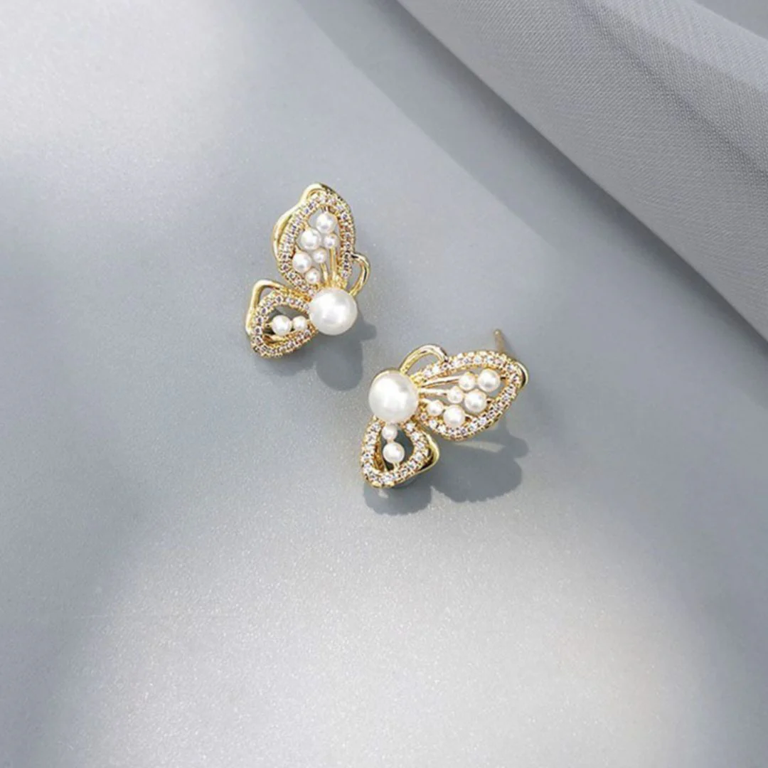 Ethereal Wings Ear Studs | Butterfly Earrings - Image 5