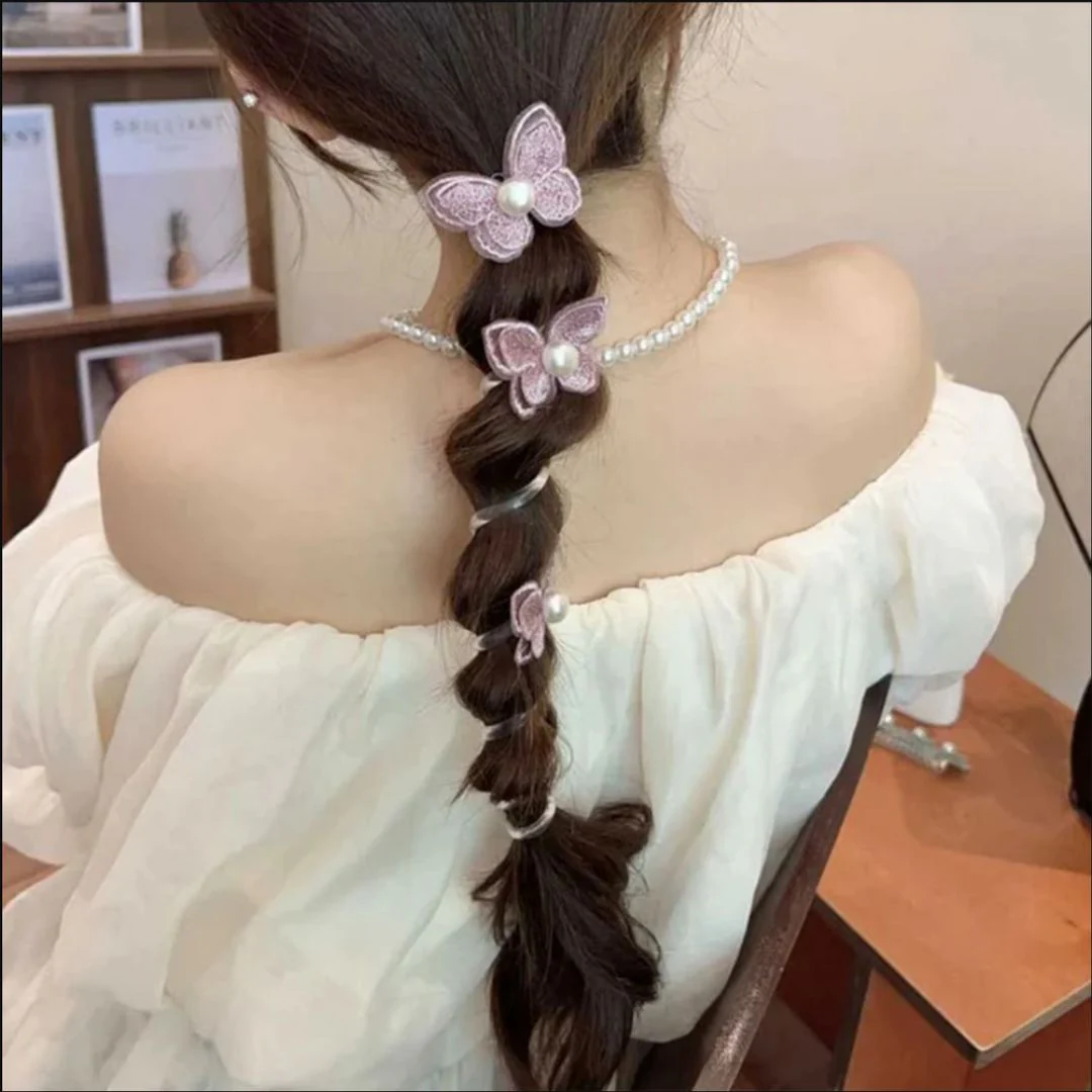 Whimsy Wing Spiral Tie | Telephone Wire Clip with Butterfly - Image 3
