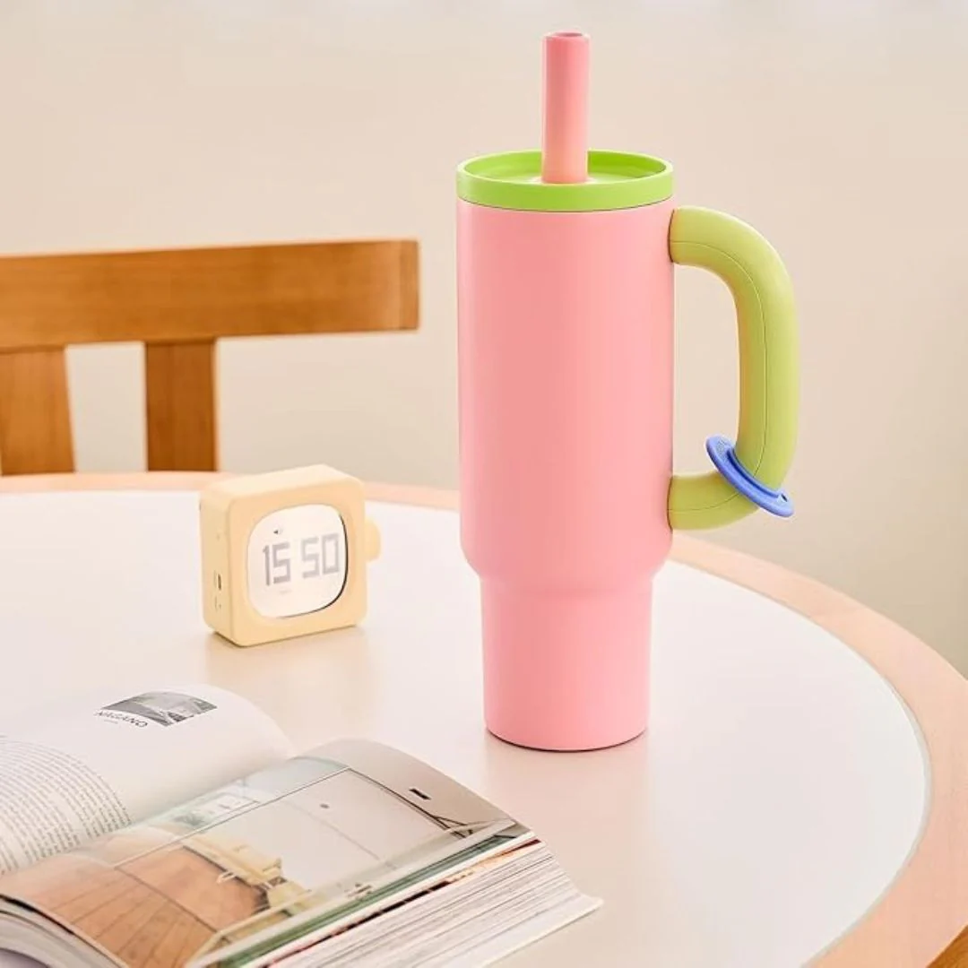 CandyColor Handle Travel Tumbler With Straw - Image 2