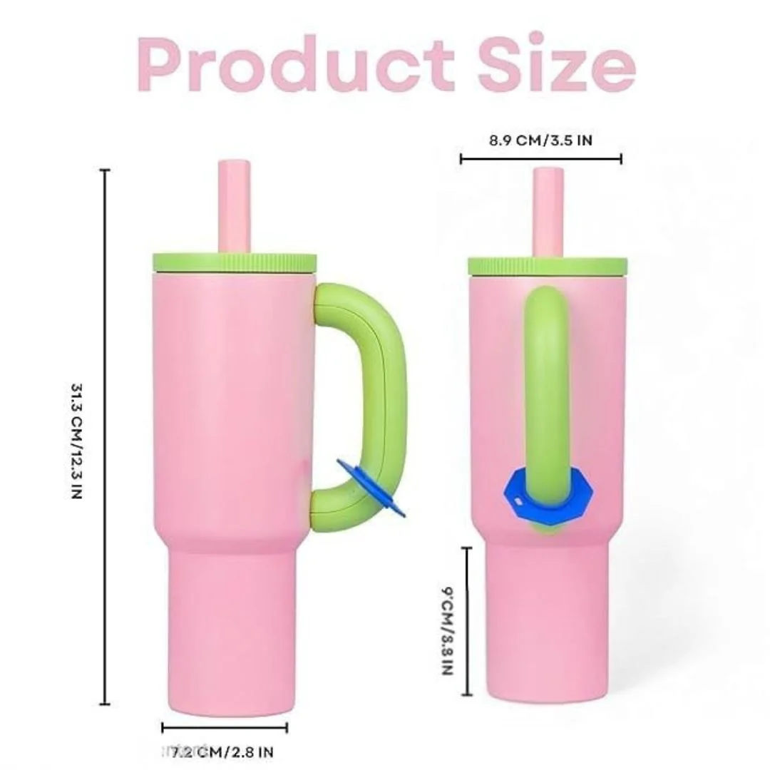 CandyColor Handle Travel Tumbler With Straw - Image 3