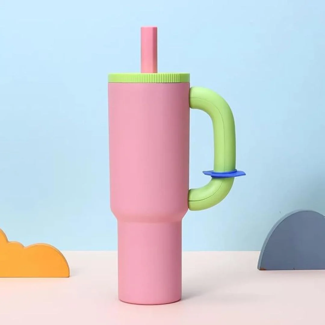 CandyColor Handle Travel Tumbler With Straw - Image 4