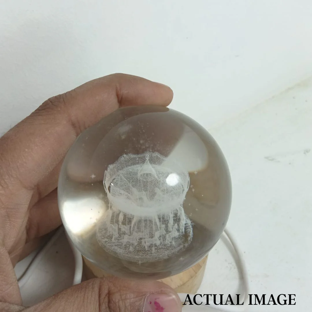 Carousel 3D Crystal Ball Lamp | Whimsical Ambient Decor - Image 3