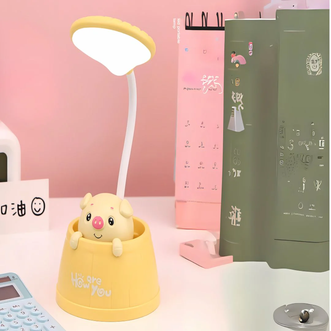 Cartoon in Barrel Lamp | Lamp with Pen Stand - Image 5