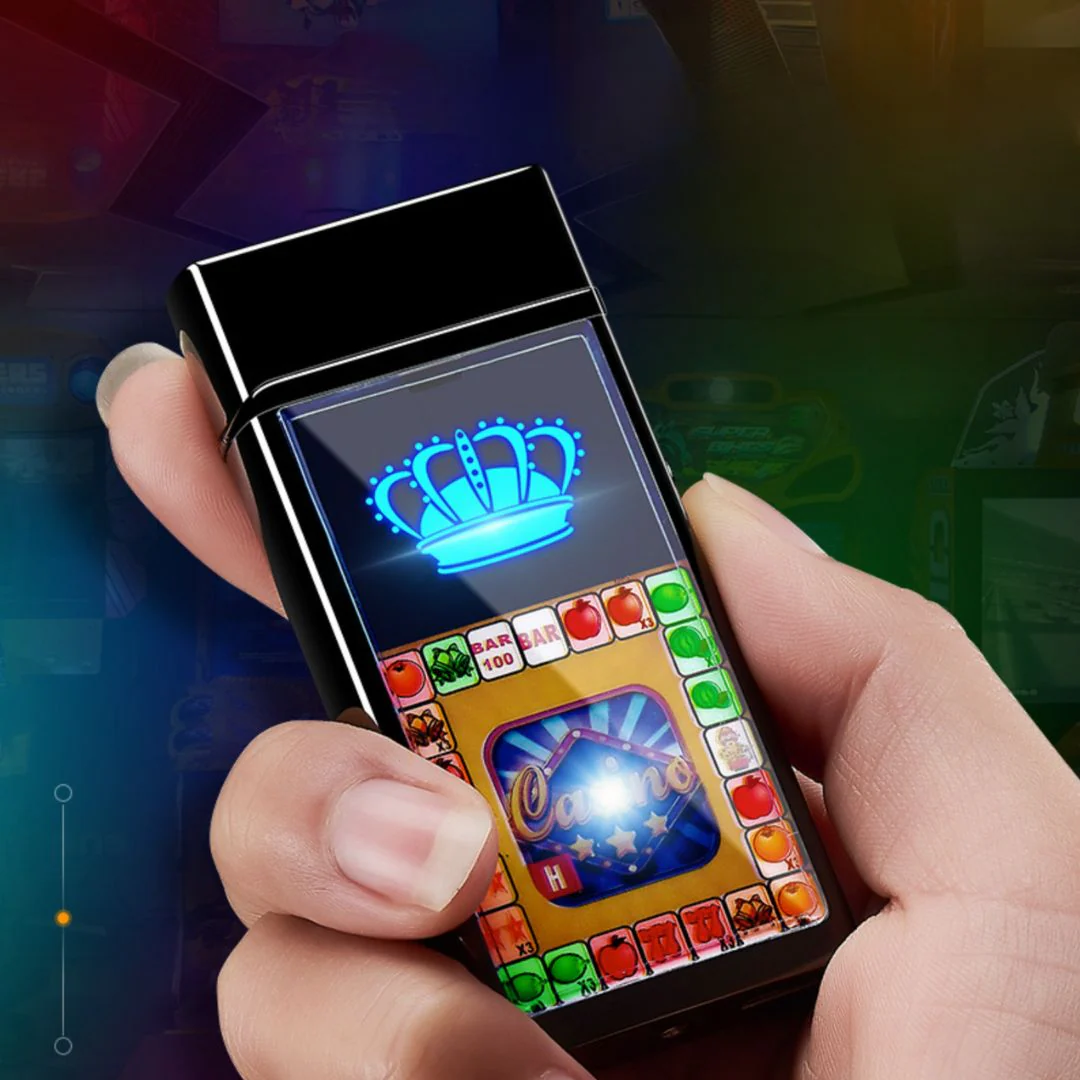 Casino Electric Lighter with Plasma Screen | Dual Arc for Outdoor Adventures - Image 2
