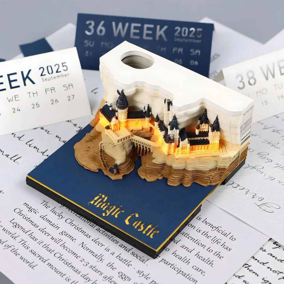 3D Castle Calendar with Light | Creative Pull out Calendar - Clearance Sale - Image 6
