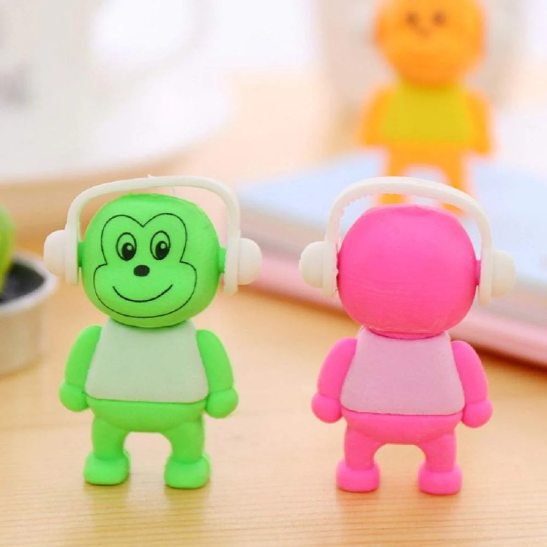 Cheeky Monkey Headphone Erasers | Gift for Music Lovers [set of 4] - Image 3