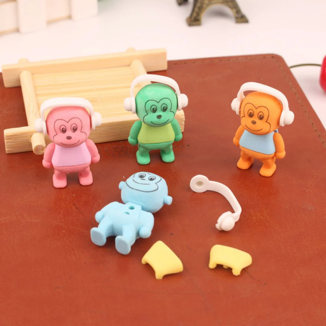 Cheeky Monkey Headphone Erasers | Gift for Music Lovers [set of 4] - Image 5