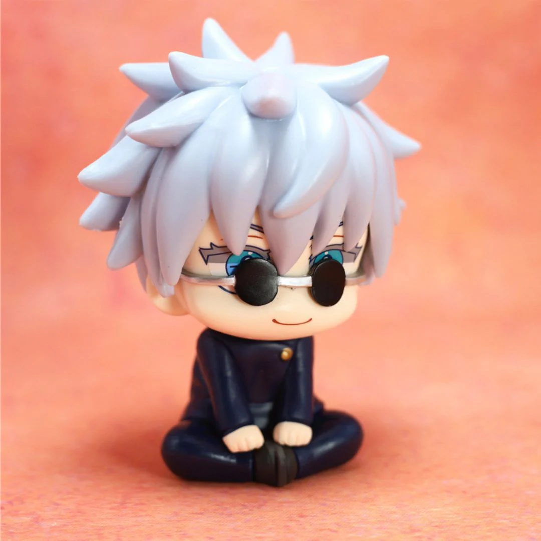 Chibi Sorcerer Charm – Sitting Gojo Mini Figure - Image 2