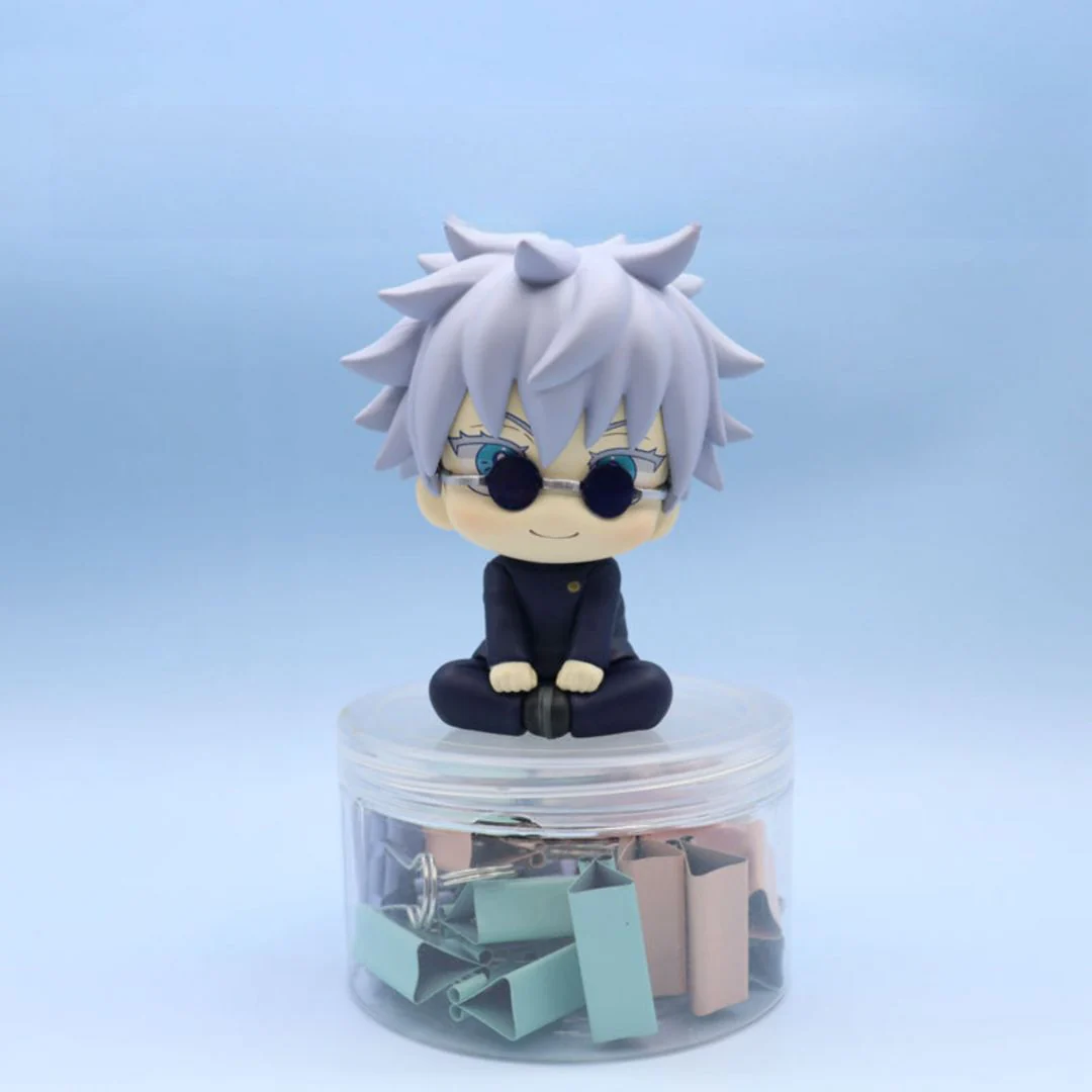 Chibi Sorcerer Charm – Sitting Gojo Mini Figure - Image 4